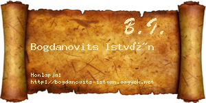 Bogdanovits István névjegykártya